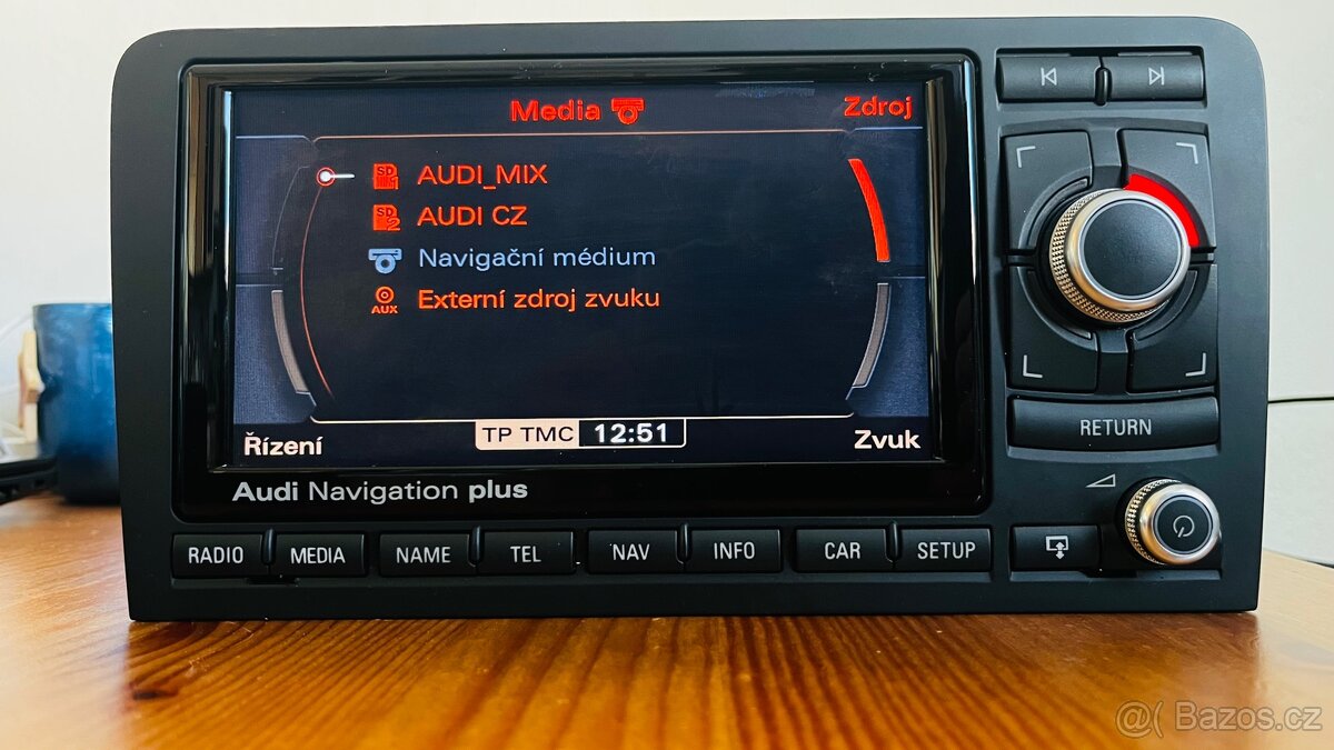 Audi Navigation Plus - RNS-E - A3, A4, TT, Exeo - LED verze - 5