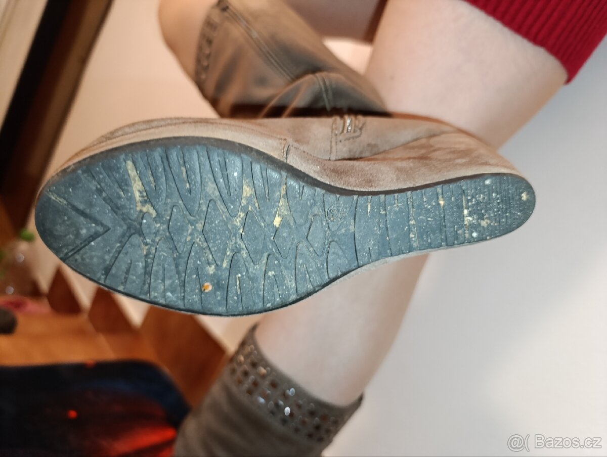 Semišové kozačky 39 - 5