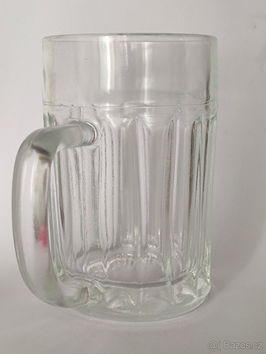 Retro půllitr, Jiří Brabec, stará pivní sklenice, pošta 75.- - 5