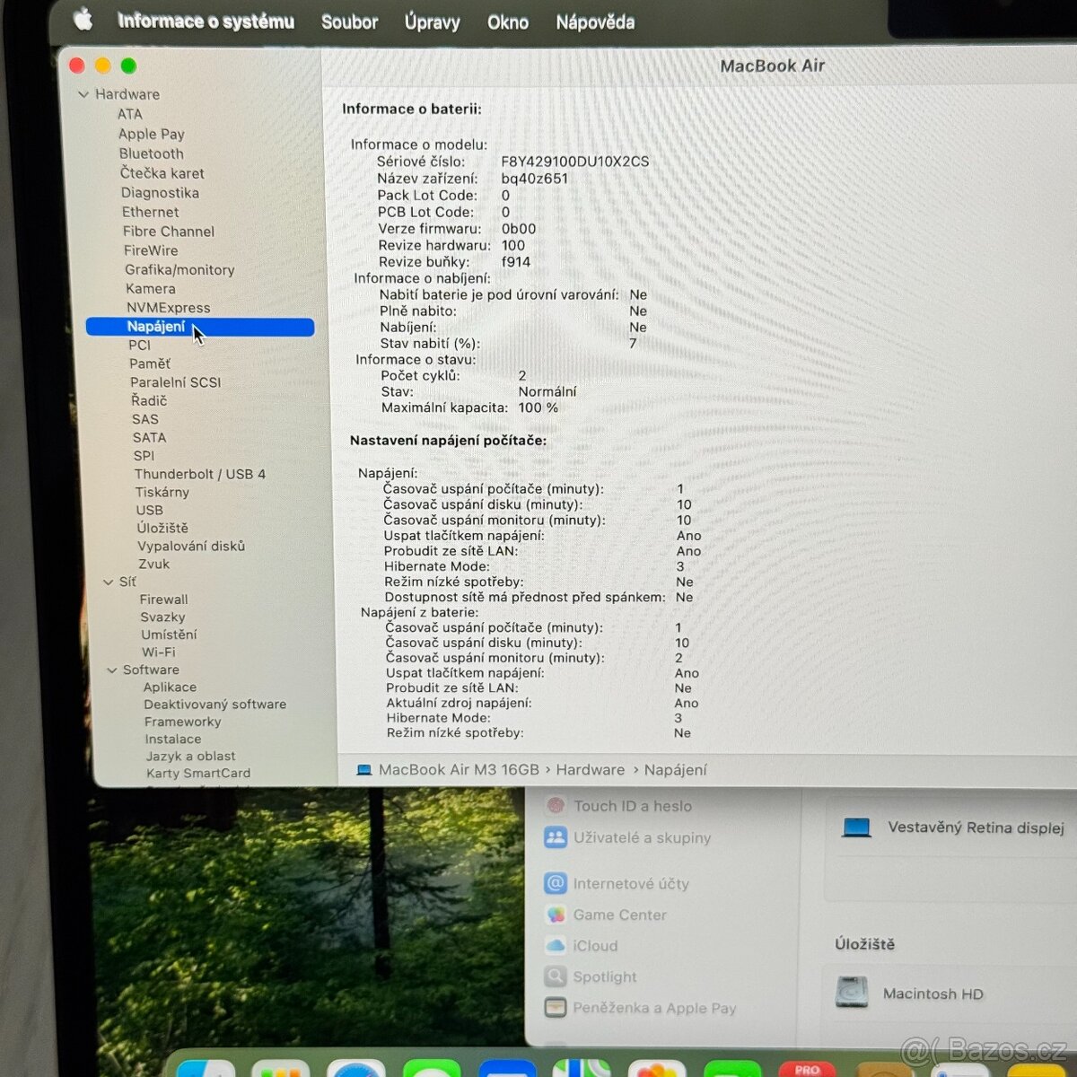 NOVÝ APPLE MACBOOK AIR 13.6” M3/512GB/16GB/BATERIE 100% - 5