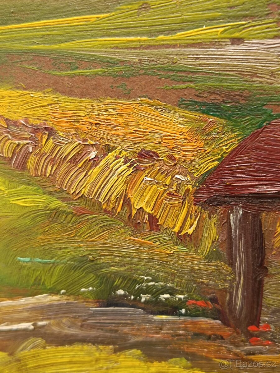 Obraz Boží muka 1950, olejomalba 58x80 - 5