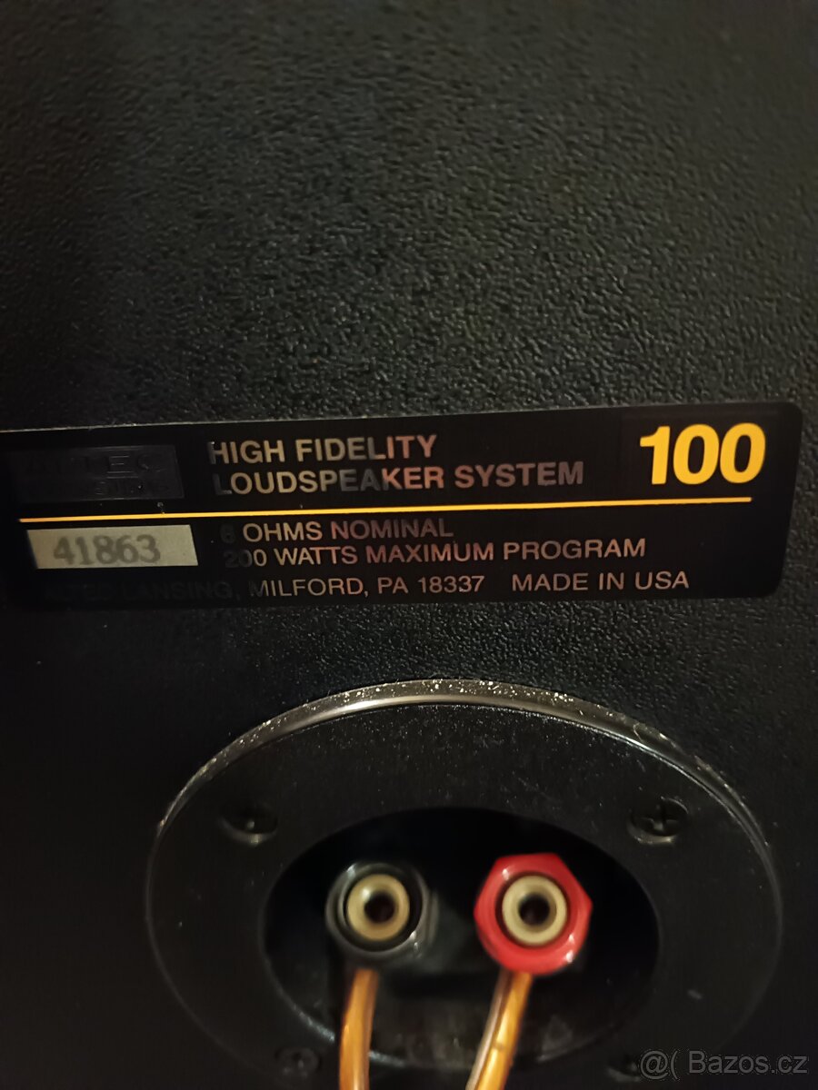 Sloupové reproduktory Altec lansing 8 ohmů 200W pěkný stav - 5