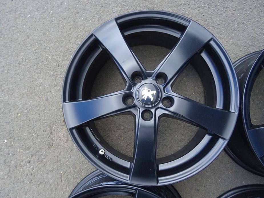 Alu disky černé na Peugeot, 17", 5x108, ET 48, šíře 7,5J - 5