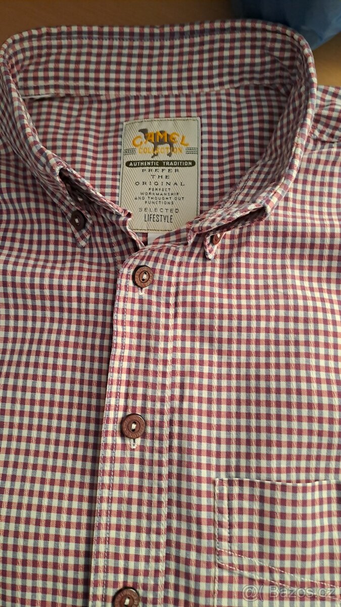 Pánská kostičkovaná košile/L-XL/2x65cm - 5