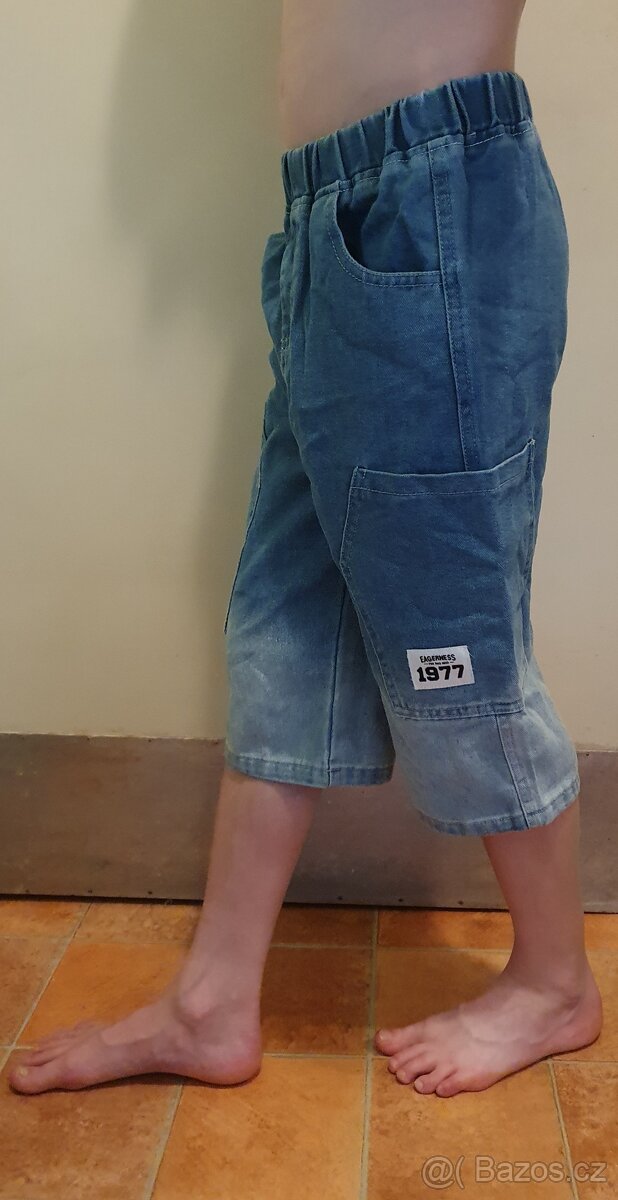Riflové džínové kraťasy berbudy v.130 nové modré - 5
