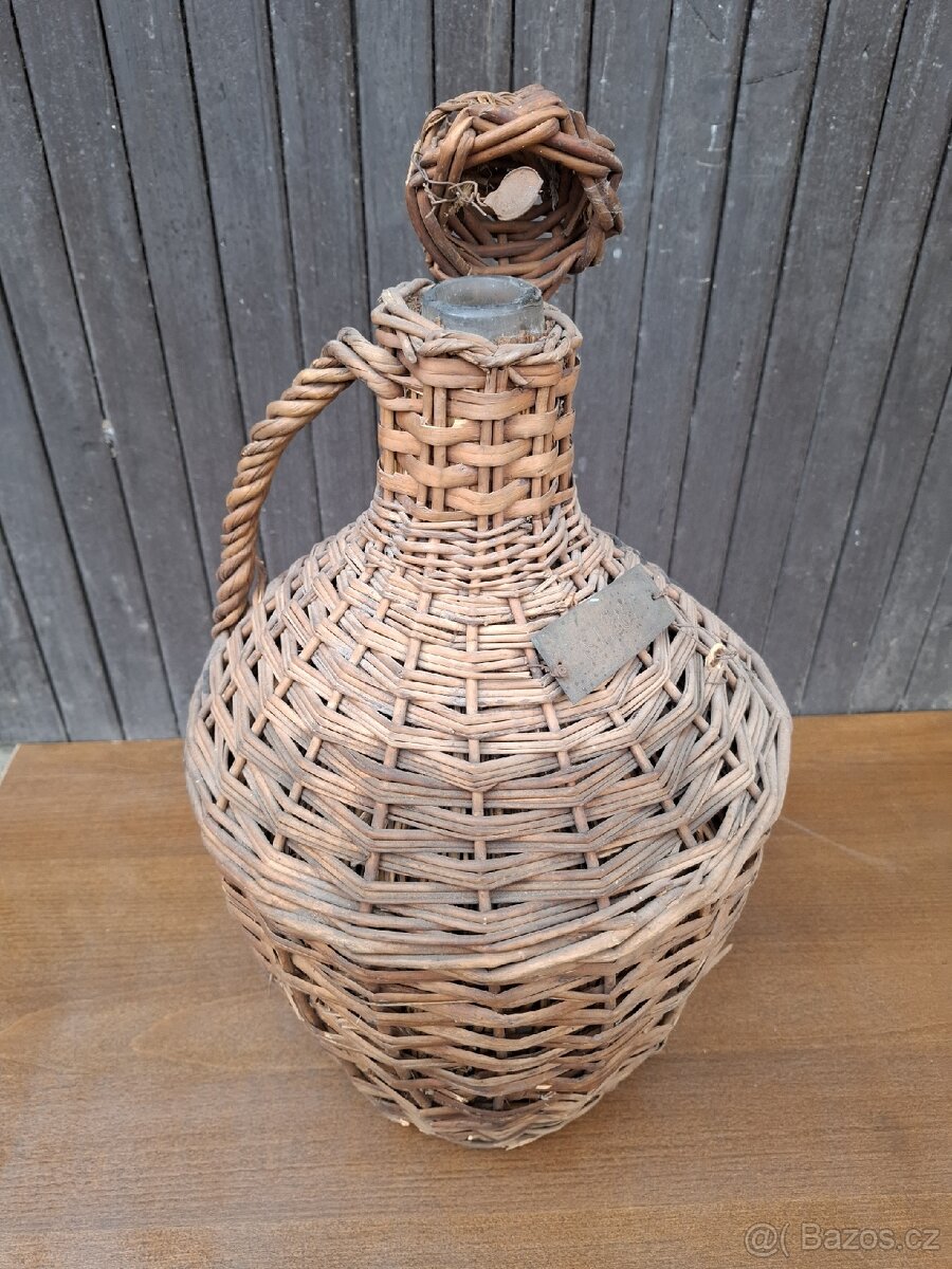 Starý opletený demižón - LIHOVAR MLADÁ BOLESLAV - 5