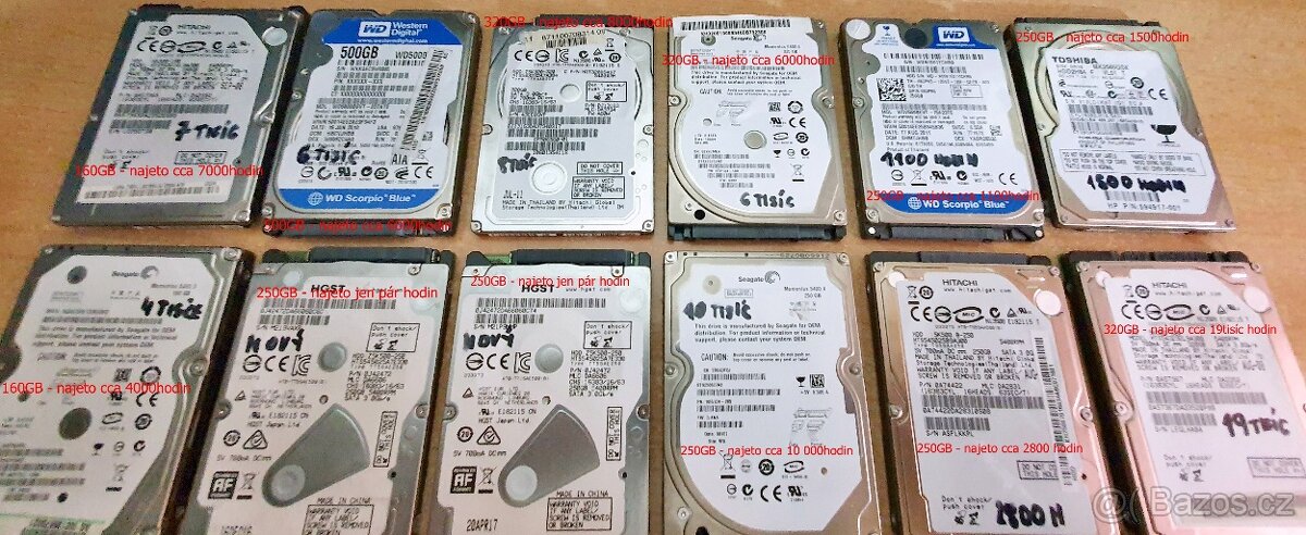 22kusů HDD do PC a Notebooku bez vadných sektorů. - 5