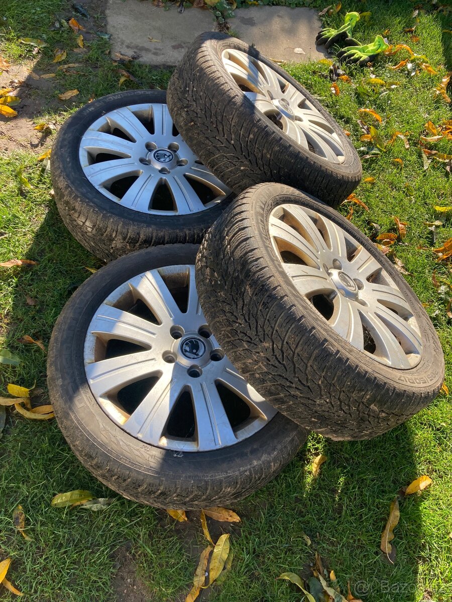 Originální zimní alu sada Škoda Superb 5x112, R17 - 5