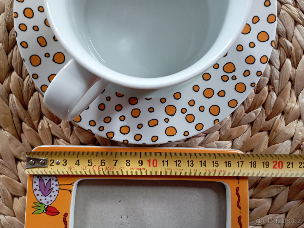 Keramický set Kouzlo domova rámeček+hrnek+talířek - 5