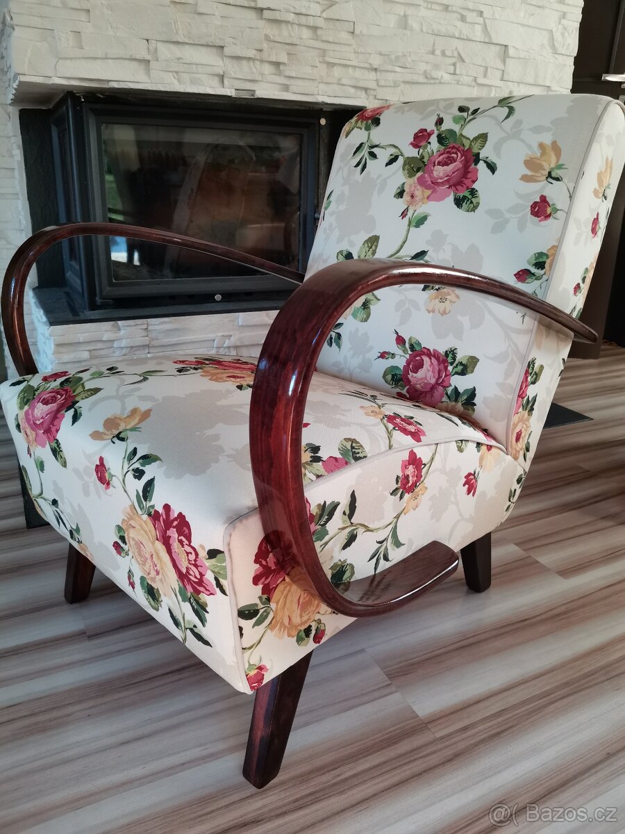 Křesla Halabala typu C Květy - 5