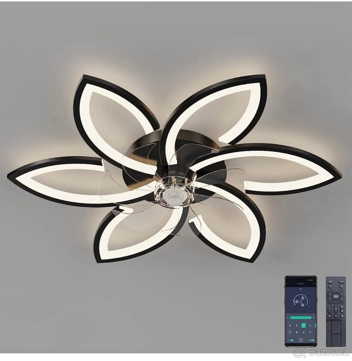 LUSTR BÍLI LED STROPNÍ VENTILÁTOR - 5