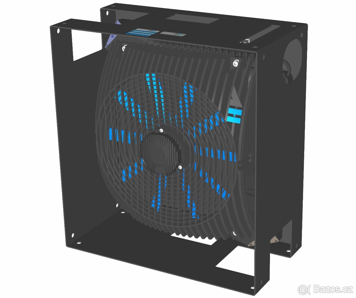 Vzduchový chladič oleje, ventilátory, termostat - 5
