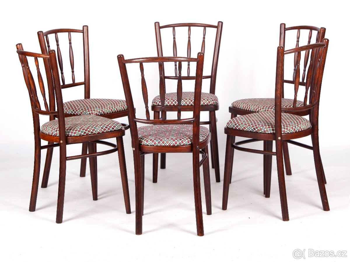 Jídelní židle TATRA , nové čalounění, 6 kusů. - 5