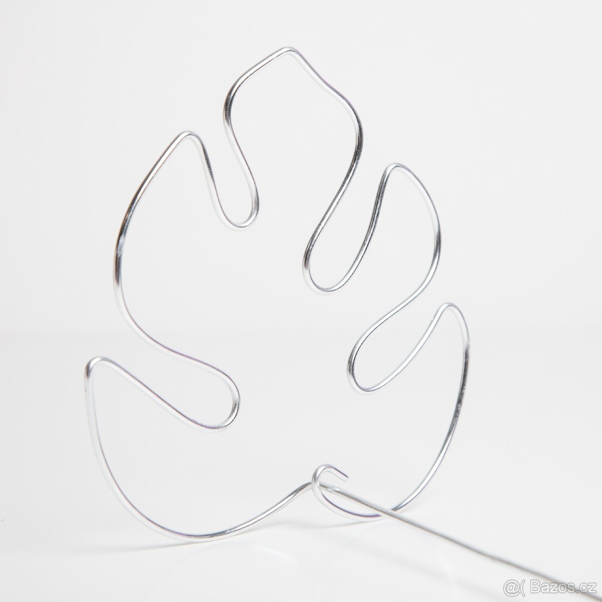 Opora pro rostliny, list monstery, stříbrná - 5