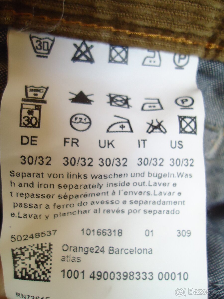 Manšestrové kalhoty Hugo Boss, vel. 30/32 - 5