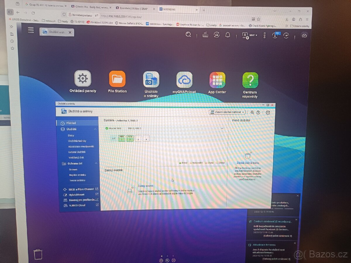 NAS QNAP TS431 P2 na 4 HDD a 2 x 3TB WD RED
- 5