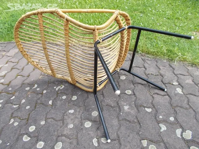 Retro ratanové - proutěné křeslo - 5