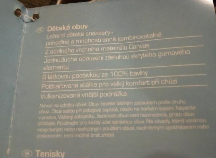 Dětské plátěné tenisky. Nové. - 5