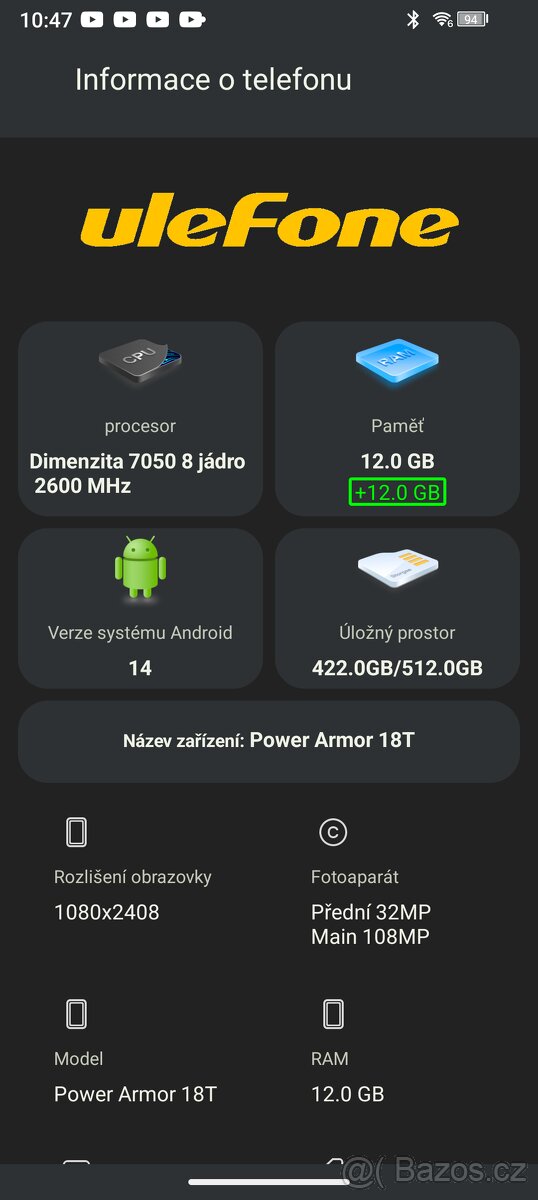 ROK V ZARUCE Ulefone 18T ULTRA V. - 5