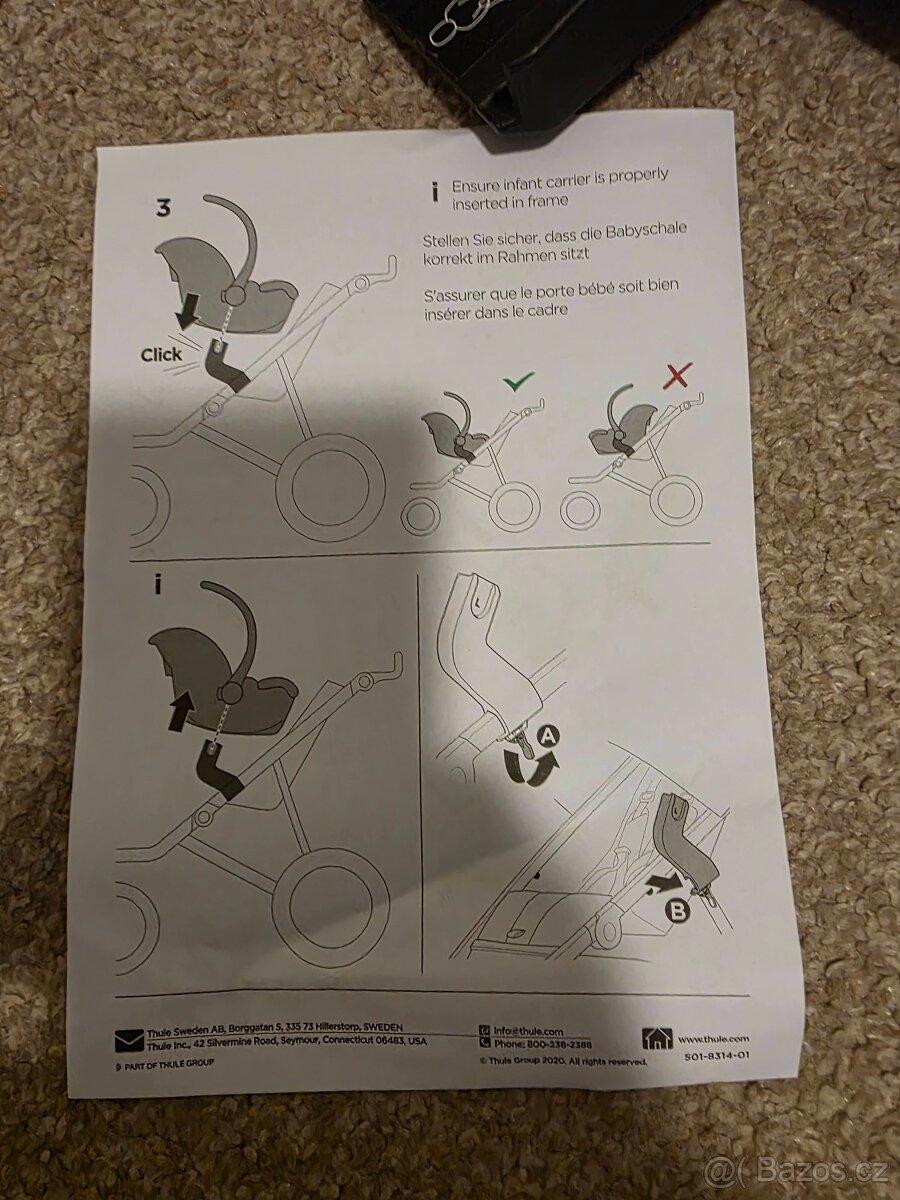 Adaptér pro autosedačku na Thule Urban Glide 2 apod. - 5