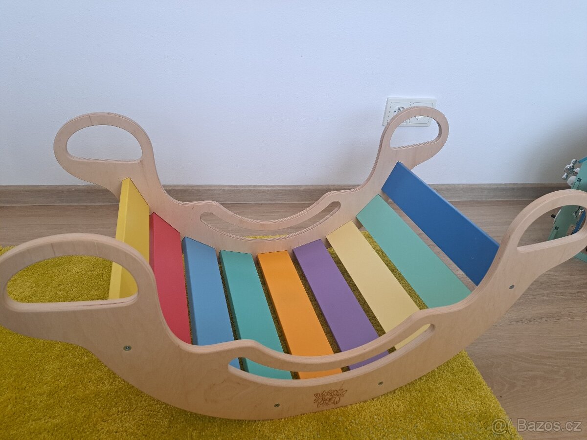 Montessori houpačka 5in1 s prknem - 5