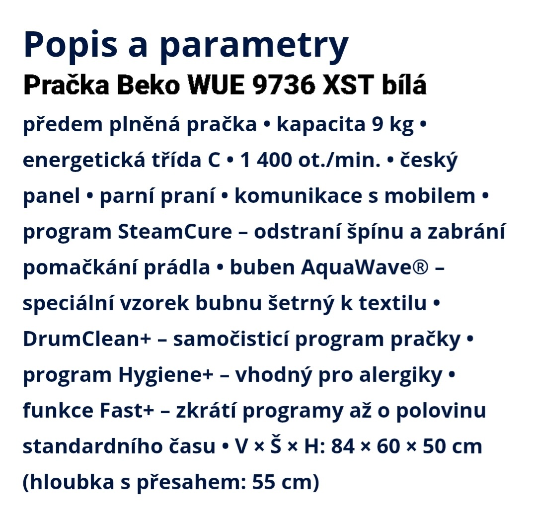 Automatická pračka BEKO-v záruce - 5