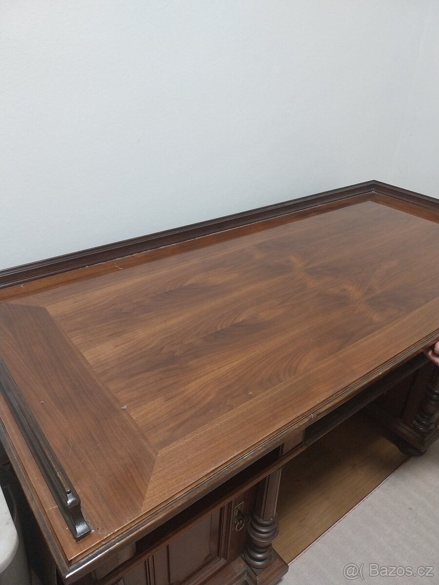 Starožitný psací stůl - zrenovovaný - 5