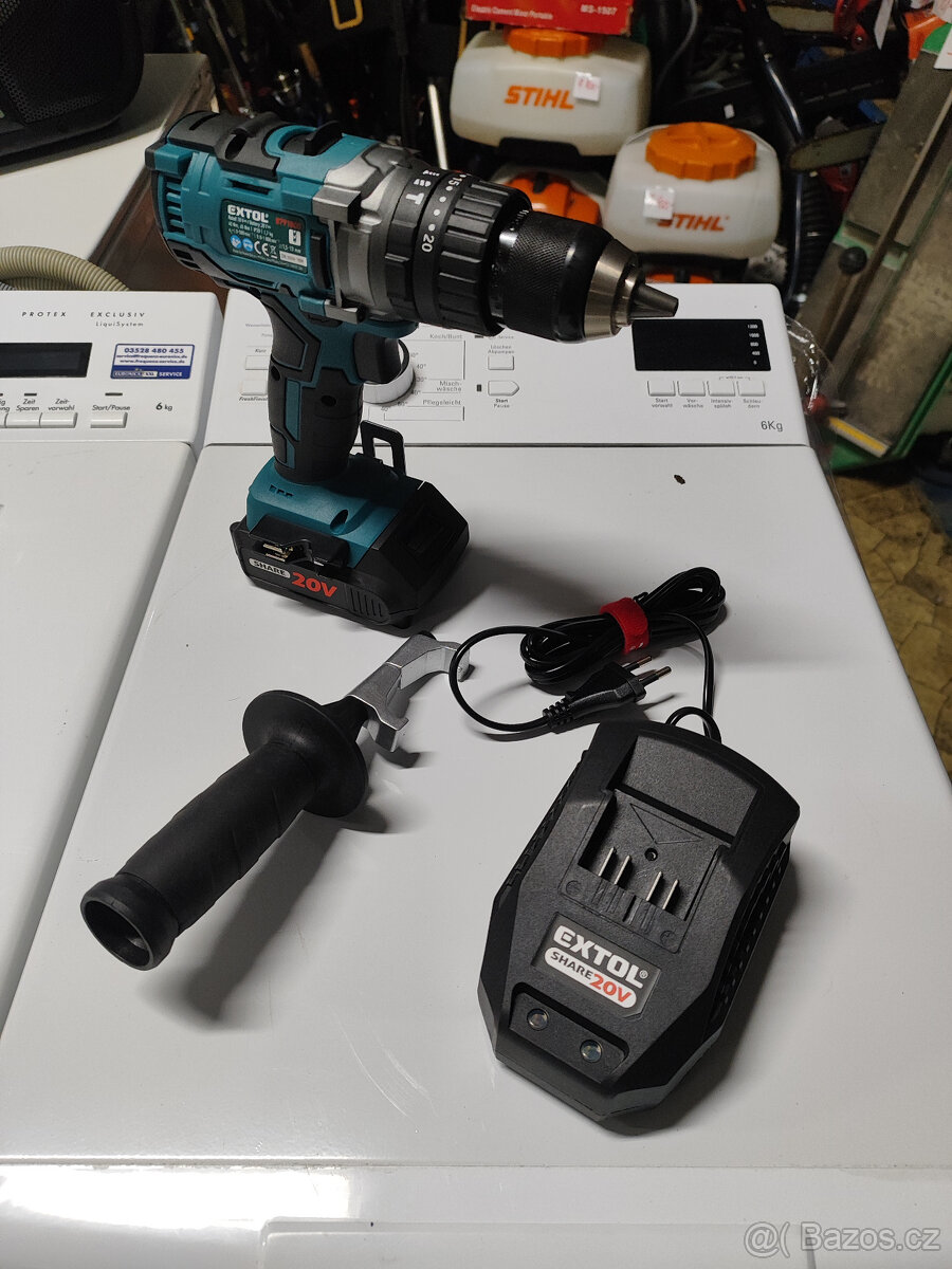 Aku vrtací šroubovák s příklepem Extol SHARE20V - 5