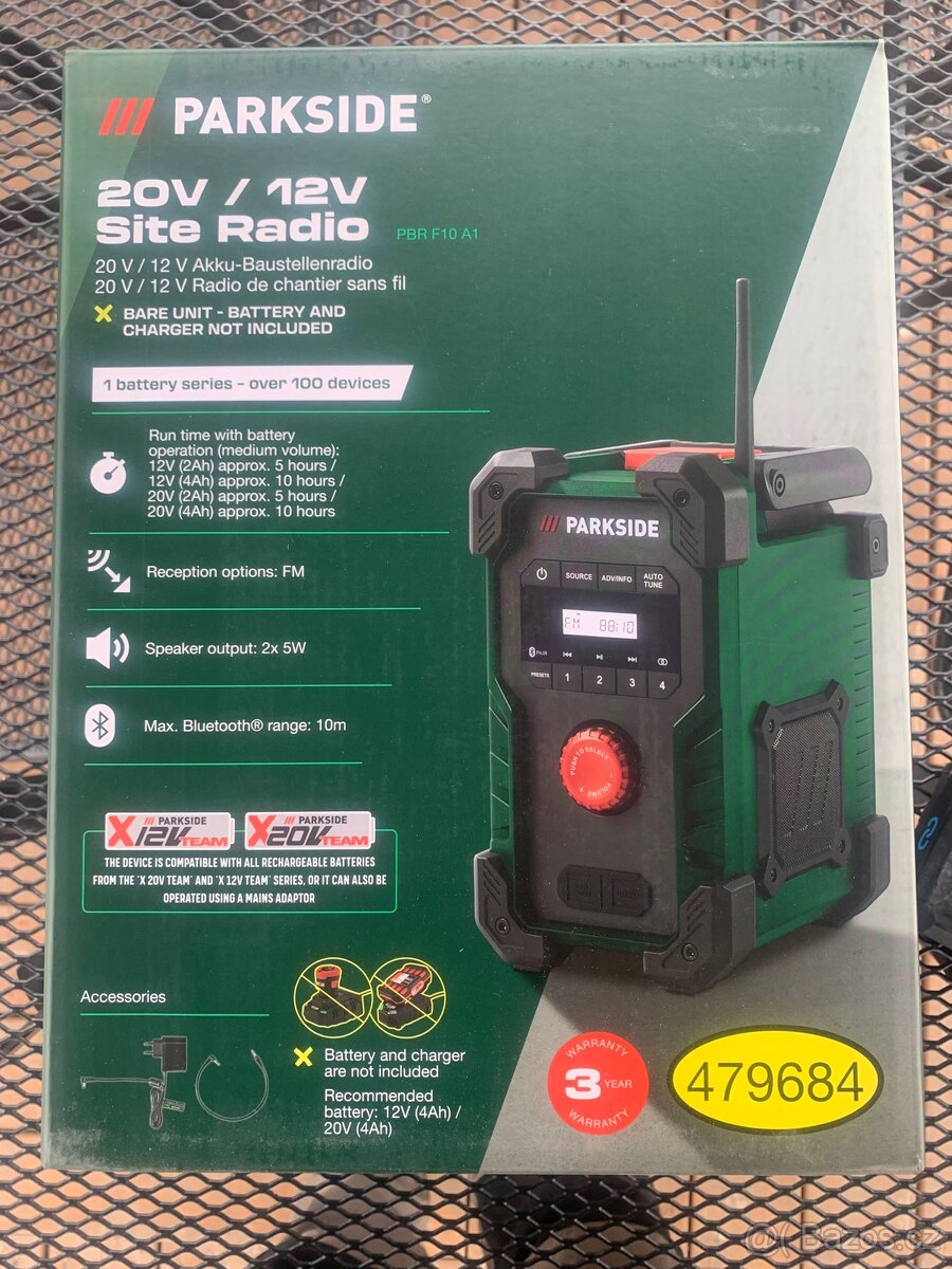 AKU stavební radio Parkside - NOVÉ - 5