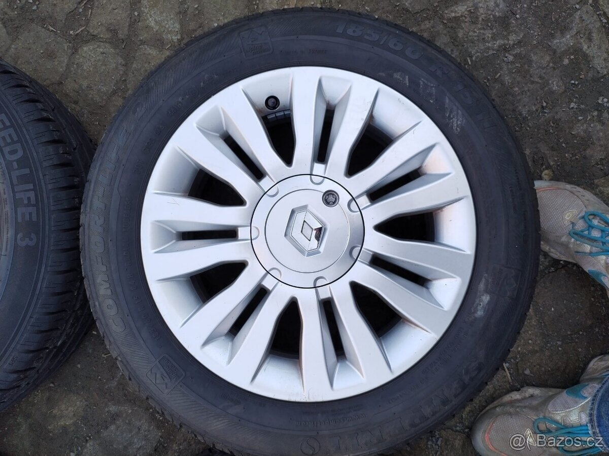 RENAULT CLIO disky 4x100 R15 ET 43 +185/65/15 léto - 5