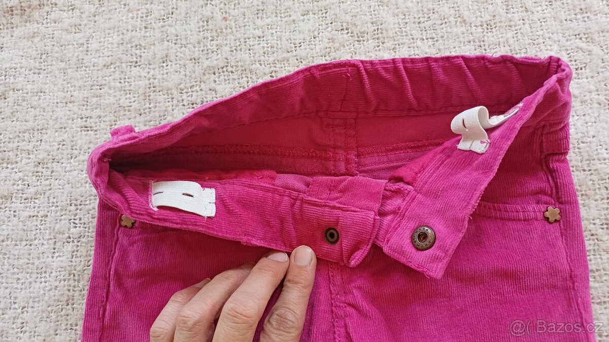 NOVÉ dívčí manšestráky vel. 86/92 - 5