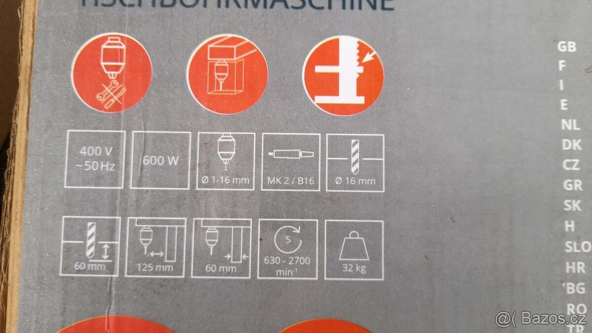 Stojanová vrtačka Gude GTB 16/612 R+L - 5