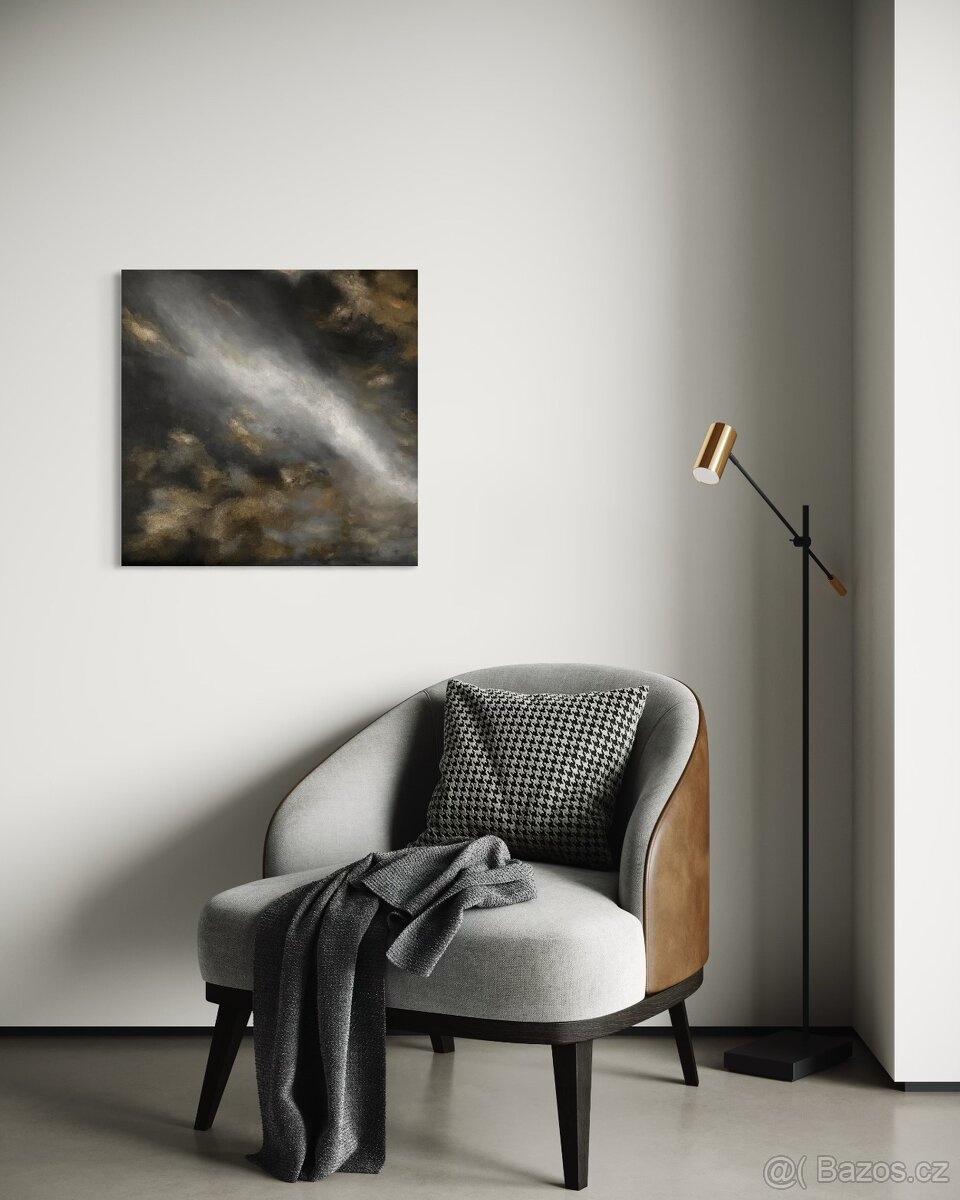 Abstraktní Obraz - 60x60cm - Naděje v temnotě - 5