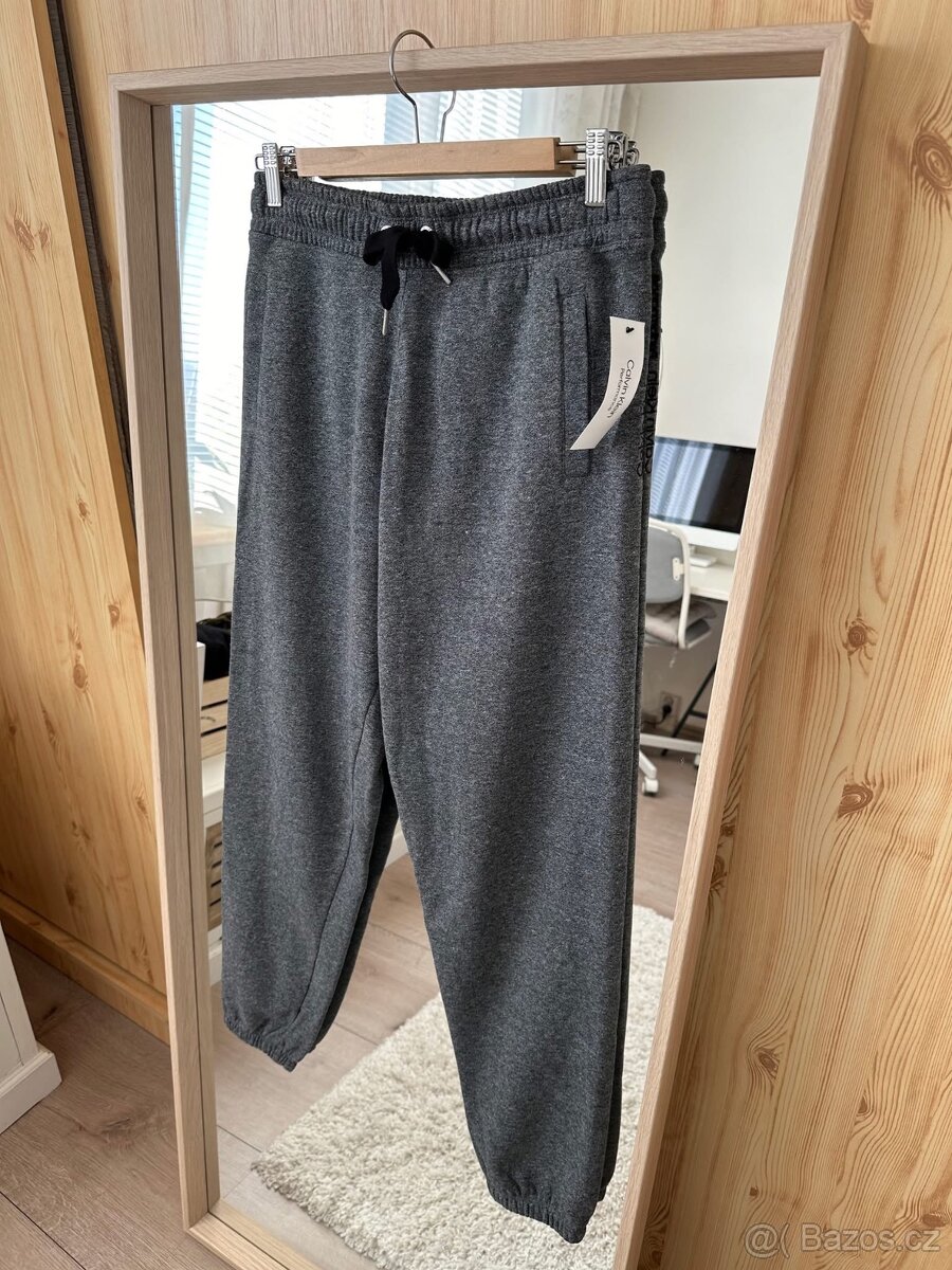 CALVIN KLEIN ŠEDÉ TEPLÁKY - 5