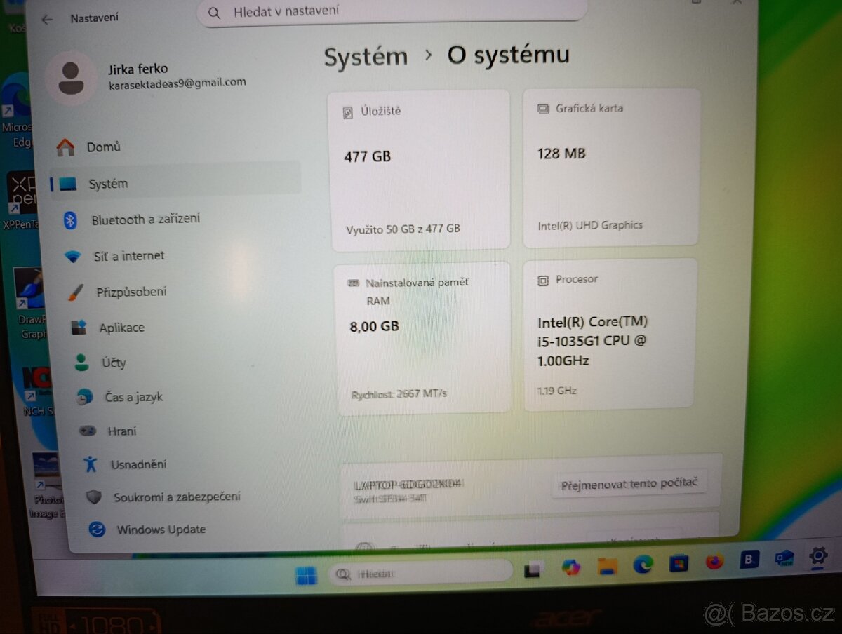 Acer Swift 5 odtokový displej - 5