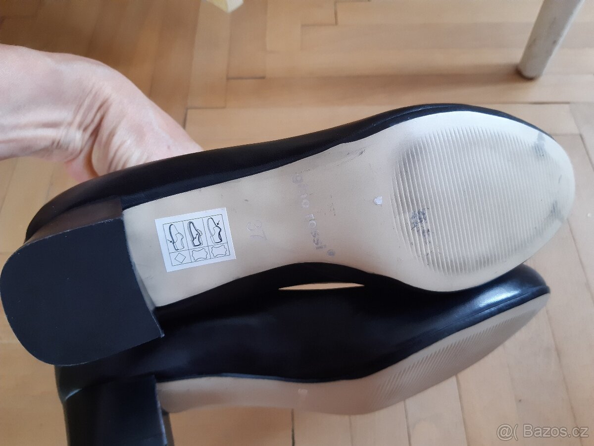 Nové kožené nízké boty na podpatku 37 Gino Rossi - 5