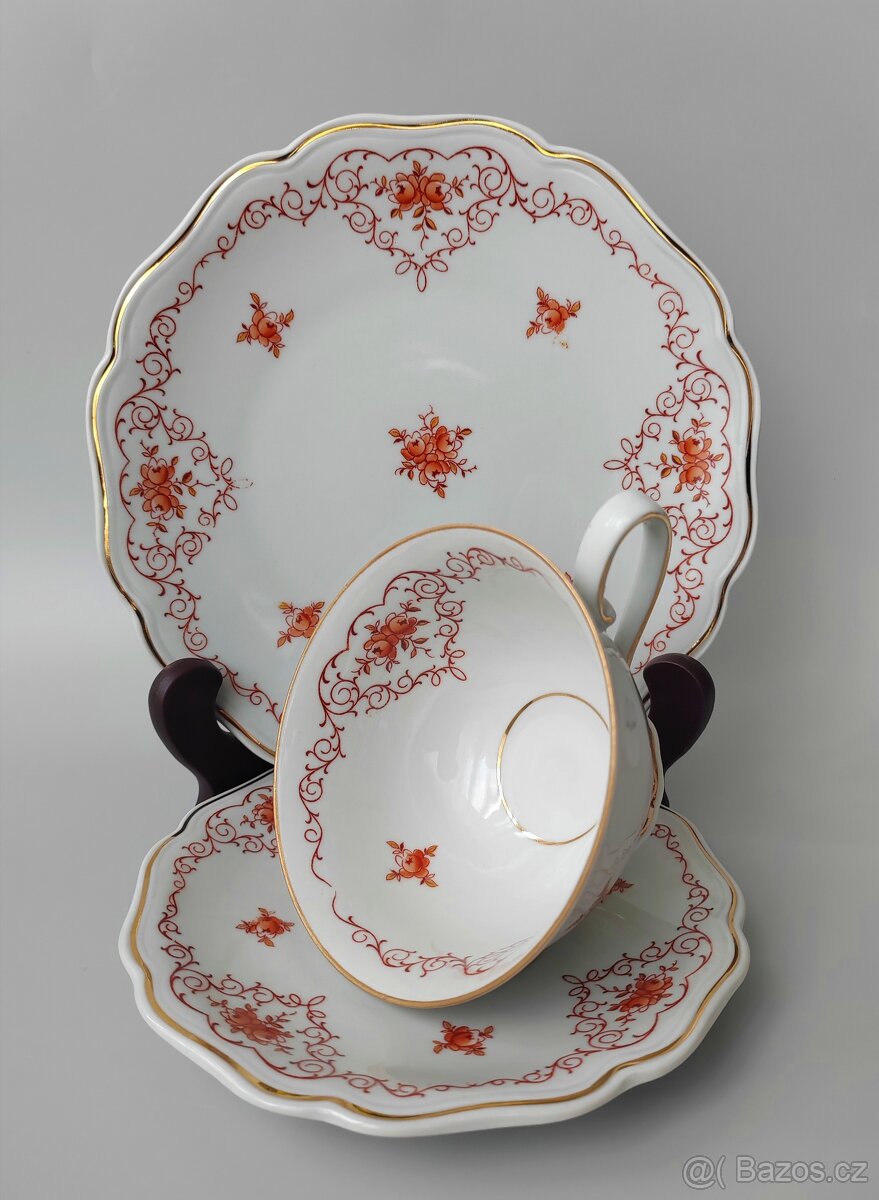 Elegantní porcelánová čajová sada od Lichte VEB (1949-65) - 5