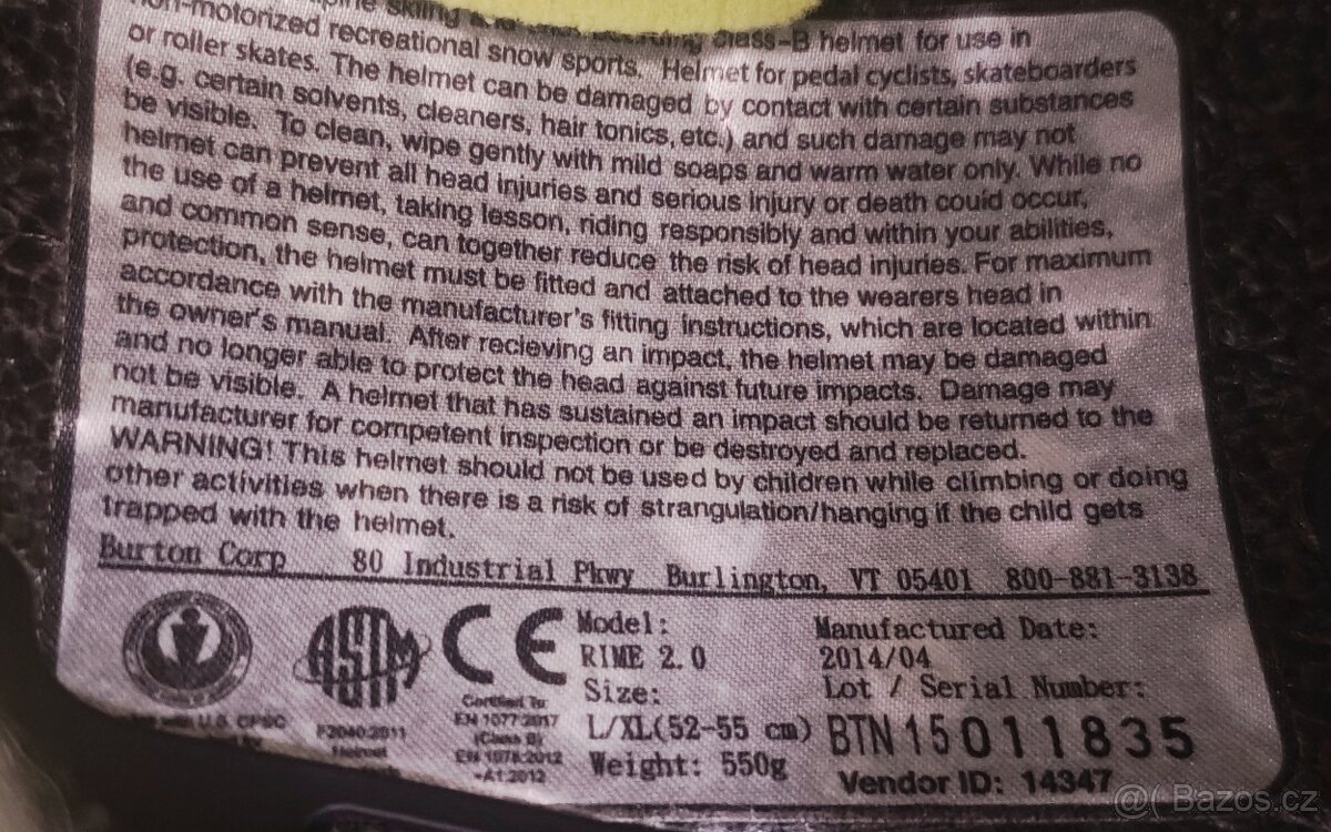 BURTON - Dětská chlapecká lyžařská snowboardová helma přilba - 5