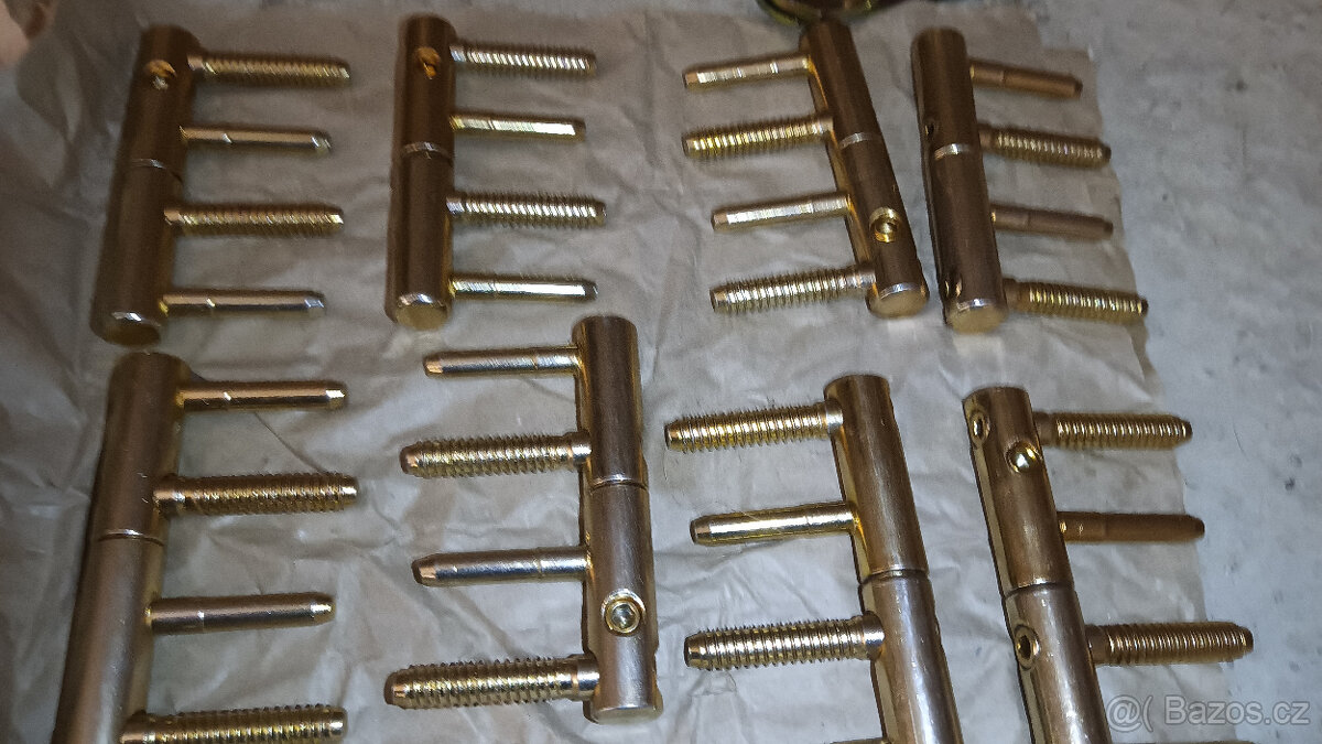 Dveřní mosazná klika, dveřní a okenní kování, obrtlíky - 5