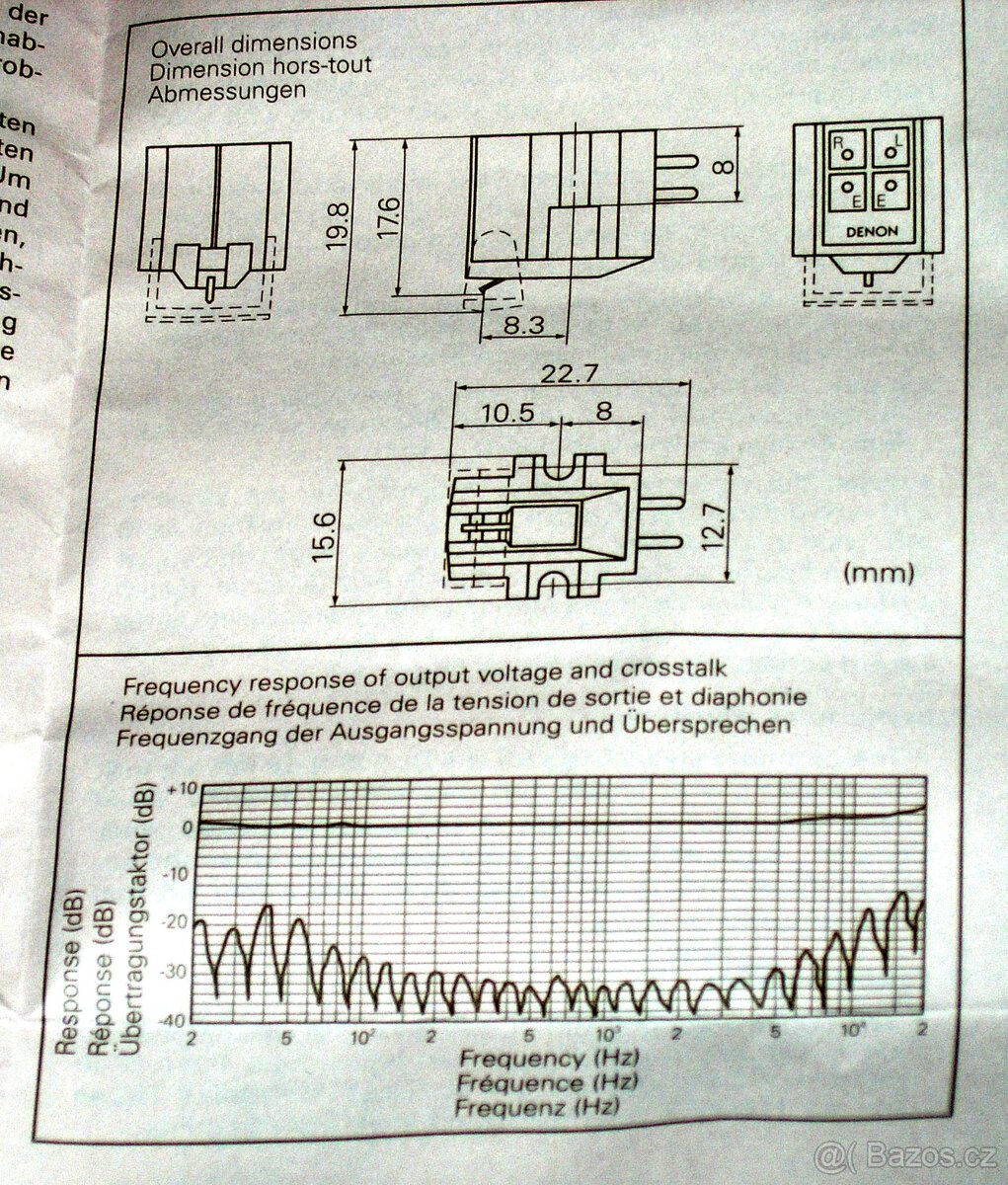 PRODÁM HIGH-END MC VLOŽKU DENON DL-110, plně funkční, JAPAN - 5