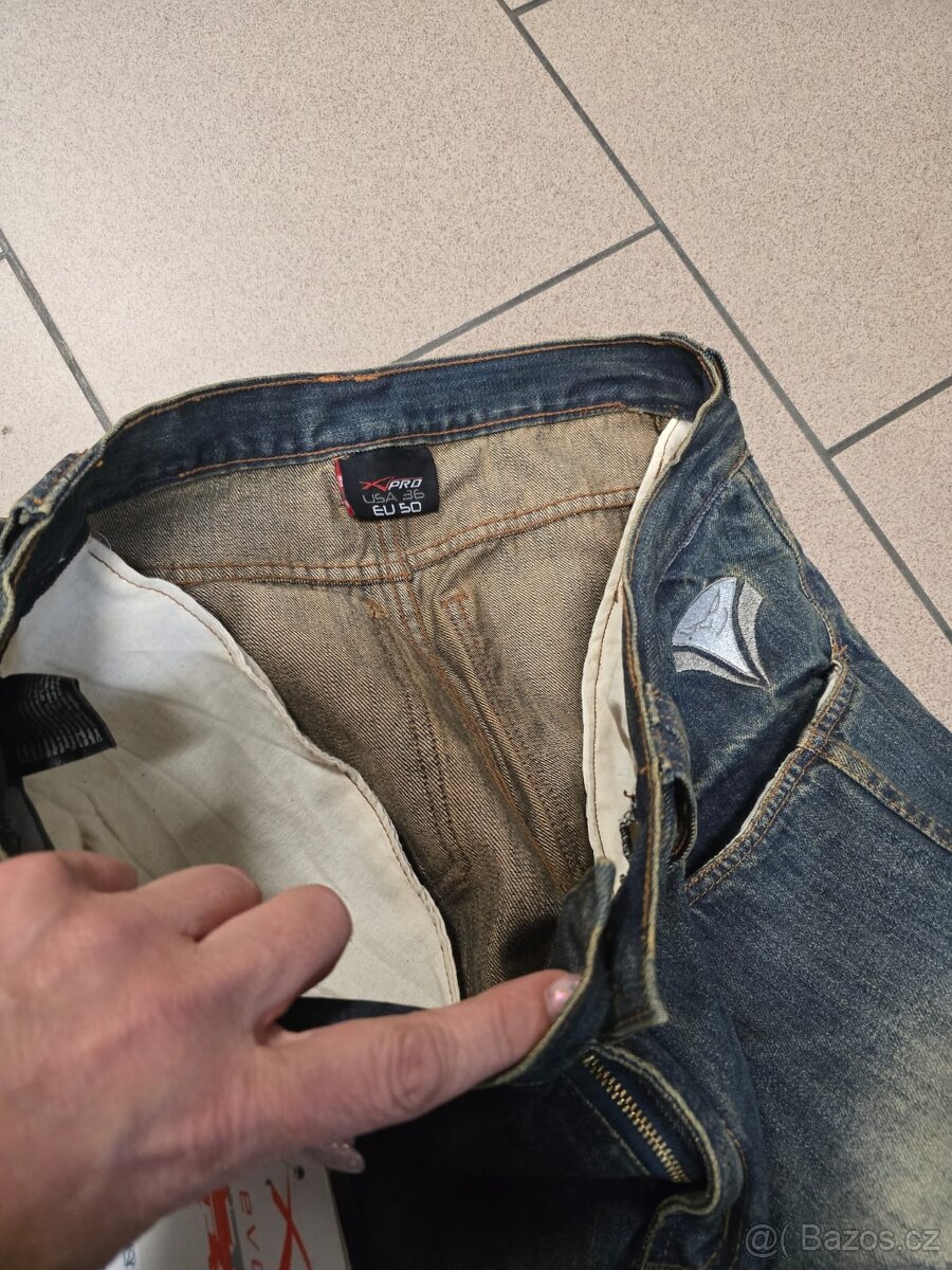 Pánské rifle /džíny na motorku s kolenními chrániči vel. 36 - 5