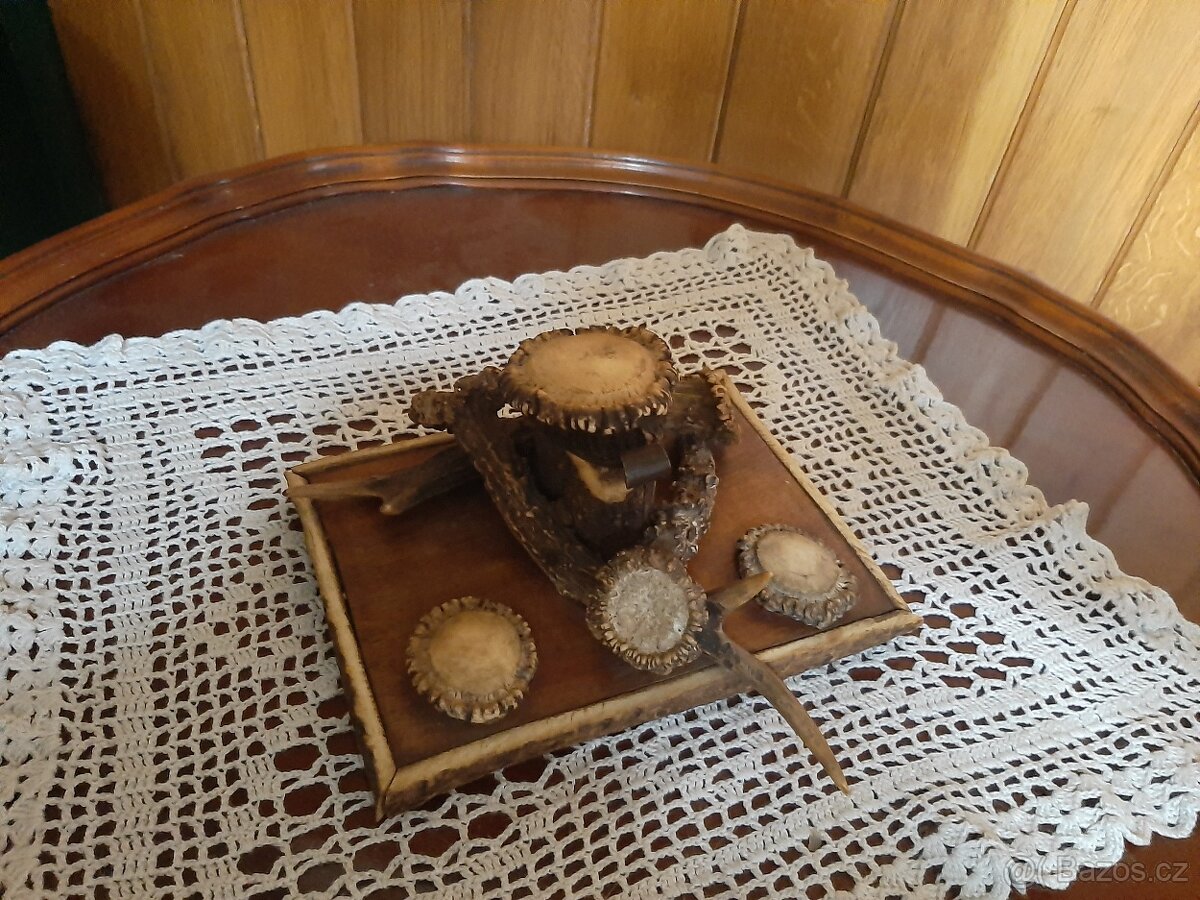 myslivost, soubor dekoračních předmětů - 5