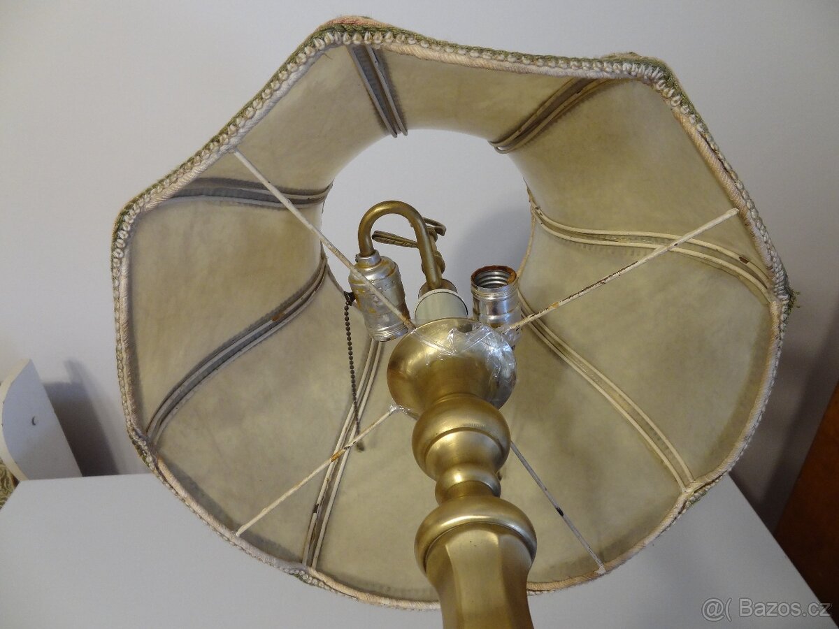 Mosazná stolní lampa antik - 5