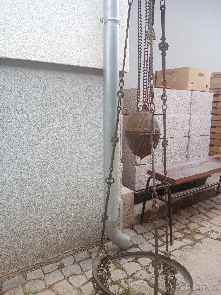 Starožitná petrolejová lampa - 5