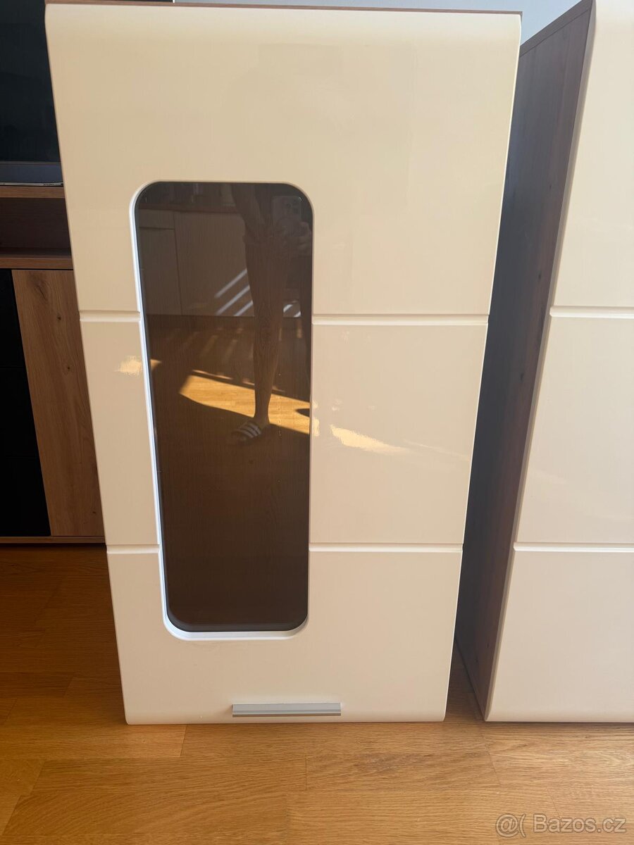 Obývací stěna Owinko, dub artisan/bílý lesk - 5