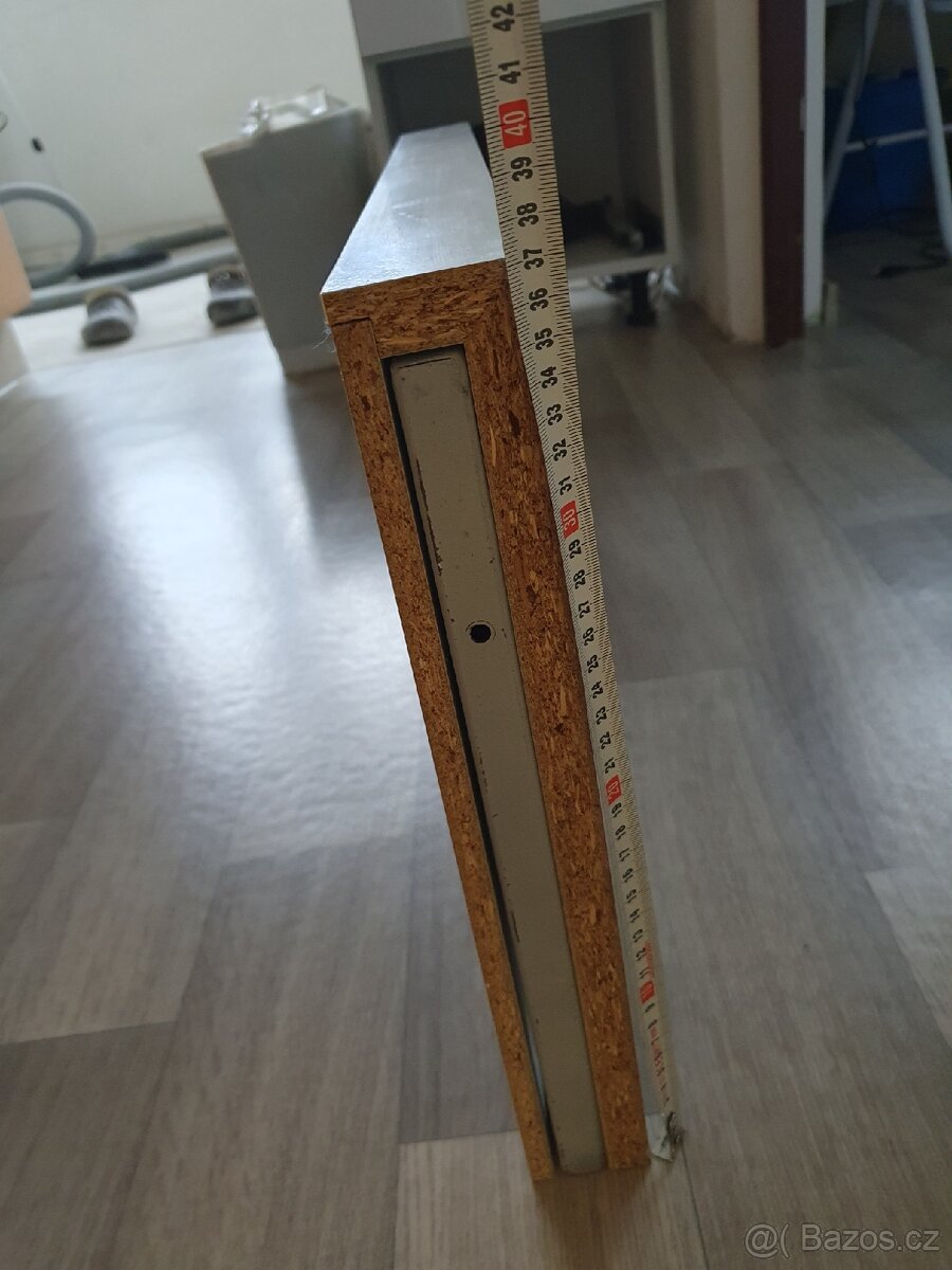 Polička s rámem a zásuvkou 72x37cm - 5