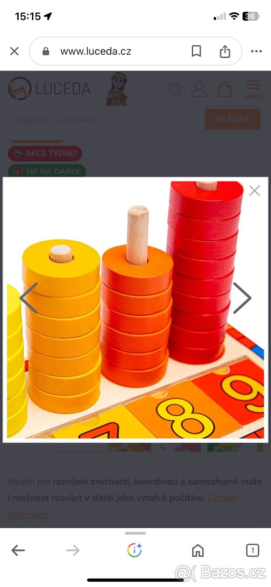 Prodám didaktickou desku s čísly - Bigjigs - 5