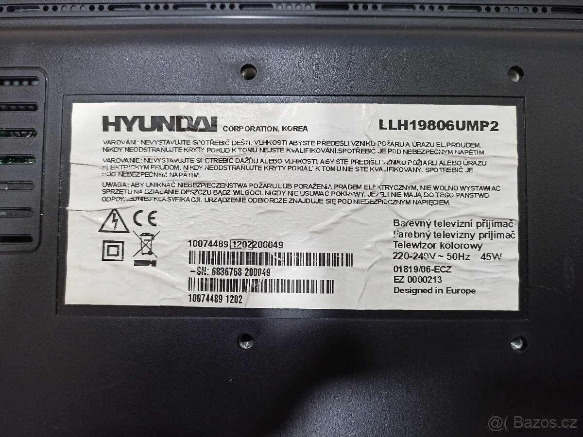 monitor/televize Hyundai LLF 22924 DVDR, LED - 5