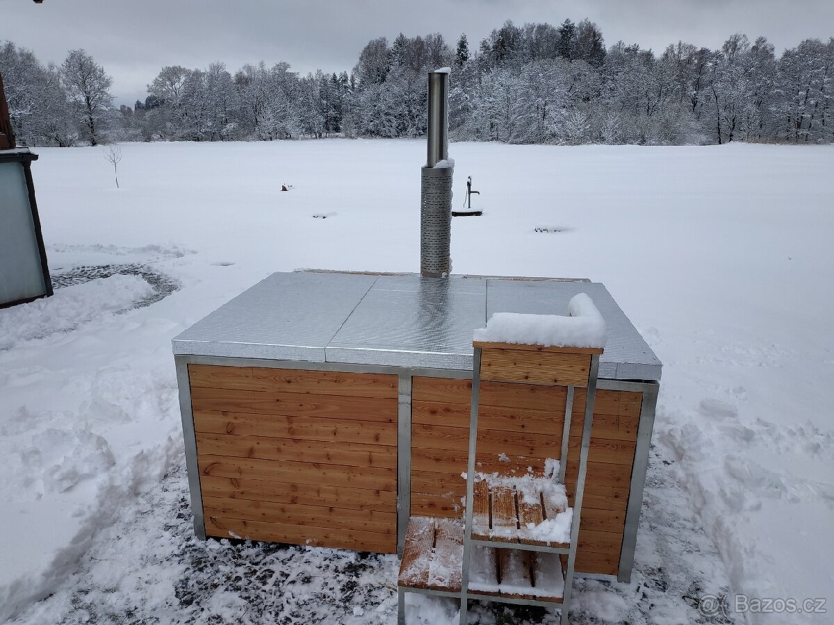 Koupací sud,vana.nerezový bazén - 5