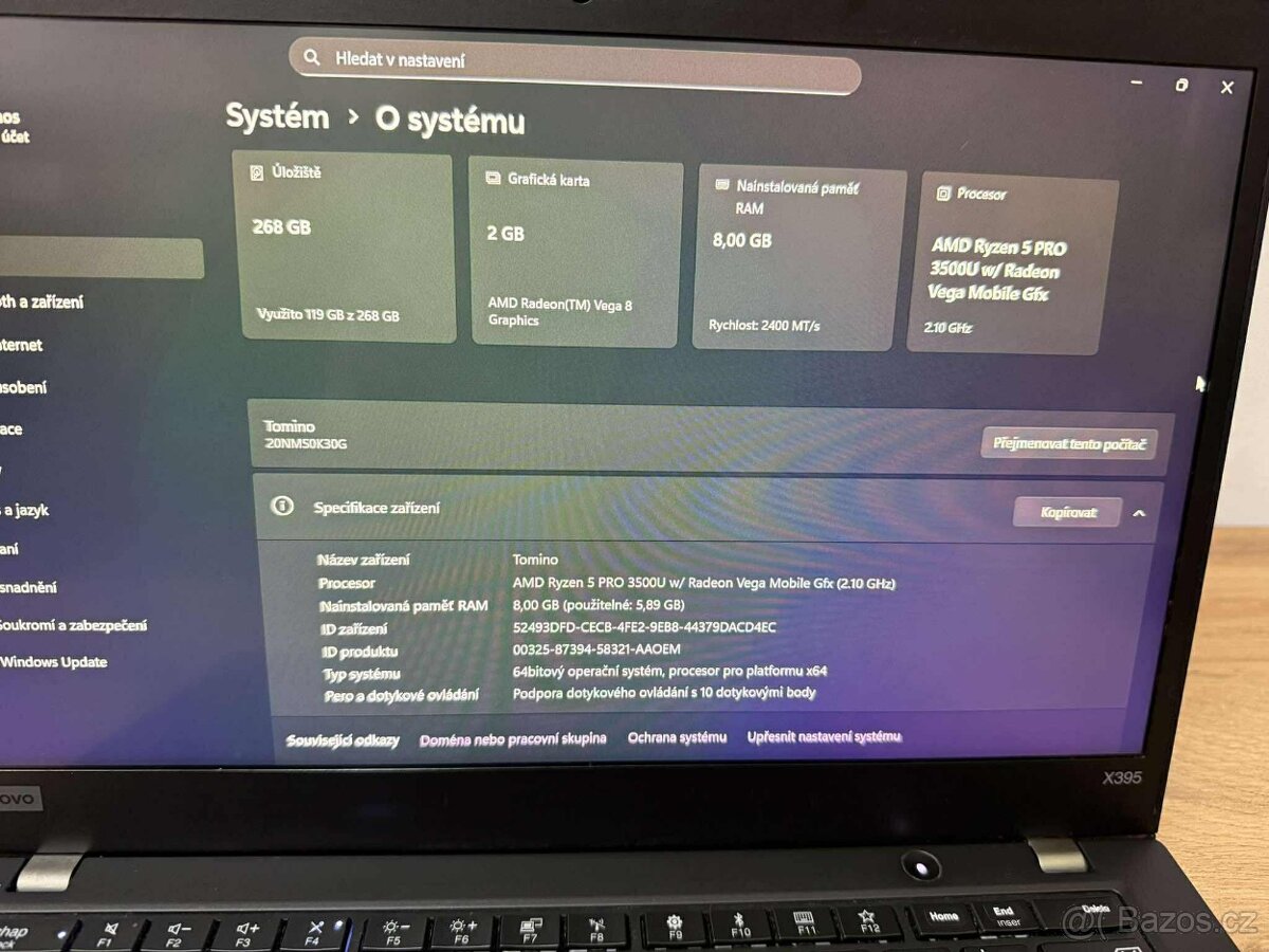 Notebook LENOVO ThinkPad X395 - 5